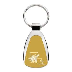  Northwestern State University   Teardrop Keychain   Gold 