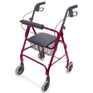  Ultra Lightweight Aluminum Rollator with 6 Wheels Color 