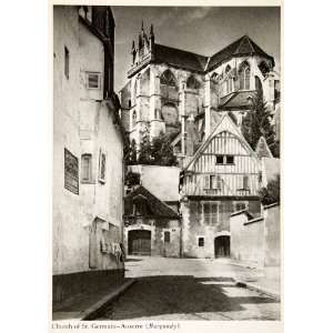  1944 Photogravure Abbey Church Saint Germain Auxerre 