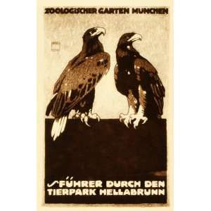  1926 Photogravure Hohlwein Book Cover Tierpark Hellabrunn Bald 