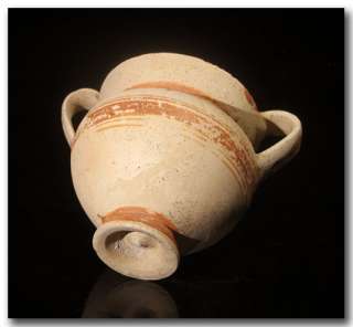 Greek Decorated Terracotta Krateriskos, c. 3rd Century  