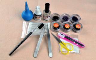 Pro False Eye Lash Eyelash Kit Set With Case Makeup  