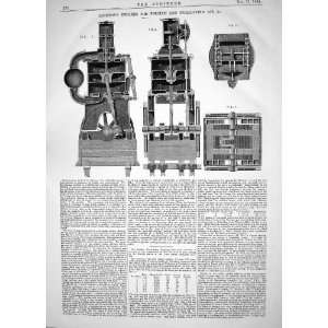   1864 BECKTON ENGINES FORCING EXHAUSTING AIR MACHINERY