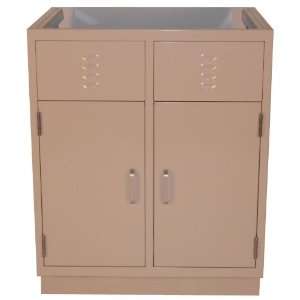 LabDesign 7103 35 Steel Standing Height 2 Sink Base Cabinet with 2 