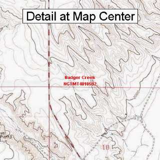  USGS Topographic Quadrangle Map   Badger Creek, Montana 