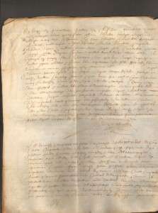 100641   OLD FRENCH DOCUMENT   1656 PARCHMENT