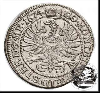 Poland Silesia 6 Groszy 1674  