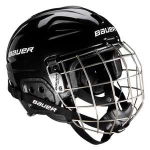 NEW Bauer Lil Sport Youth Hockey Skiing Skating Helmet WITH CAGE Bk 