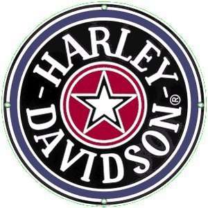  Harley Davidson® 14 Round Tin Sign   H D® Gas Cap 
