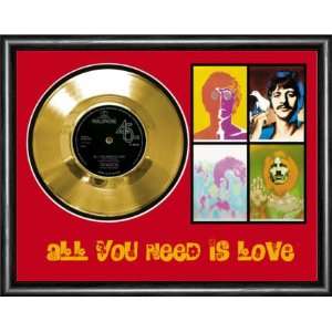  The Beatles All You Need Is Love Framed Gold Record A3 