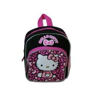  Hello Kitty School 10 Mini Backpack Black with Pink Bow 