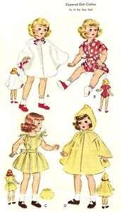 OLD 21 TONI DOLL CLOTHES PATTERN 1706  