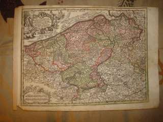 1744 ANTIQUE FLANDERS BELGIUM NETHERLANDS BRUGES MAP NR  