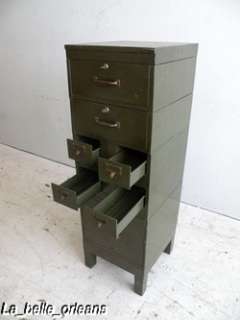 INDUSTRIAL WWII STACKABLE METAL FILE CABINET. RARE  