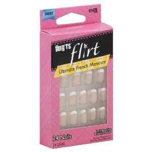  Fingrs Flirt Nails, Ultimate French Manicure, Short, 1 ea 