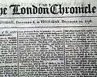 1778 Revolution​ary War Newspaper AMERICANS to Return AL