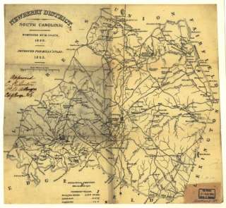1825 Civil War map of Newberry, South Carolina  