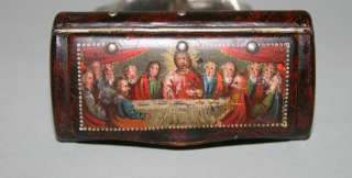 SNUFF BOX WITH BEAUTIFUL PAINTING THE LAST SUPPER, 1820  