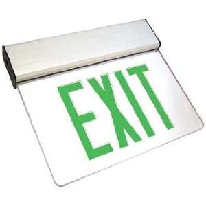    Clear Green LED Exit Sign with Battery Backup 