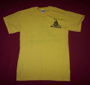 Dont Tread on Me T Shirt TEA Party 2 Sided/Color NEW  