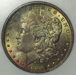 1896 Morgan Silver Dollar NGC MS65 * Stunningly Toned  