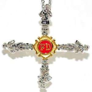  Firefighters Maltese Cross w 24 Chain Jewelry