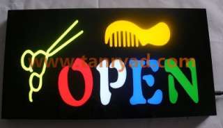 OPEN LED Sign Light Box 45x23cm 18x10  