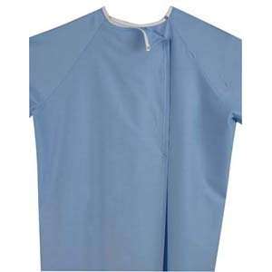  Mabis 532 8030 0139 Convalescent Gown with Snaps   Blue 