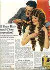 1925 Shampoo COLOR Ad. Luxurious Tresses.Will GREFE Art