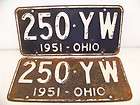 1961 Ohio License Plates Pair Set DMV YOM  