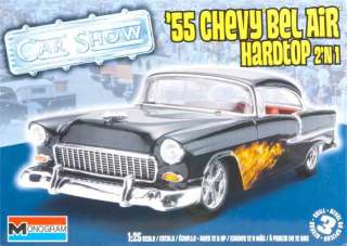 NEW Monogram 1/25 1955 Chevy Bel Air Hardtop 2 n1 854295 NIB 