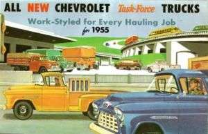 1955 CHEVROLET TASK FORCE TRUCK Sales Brochure Book  