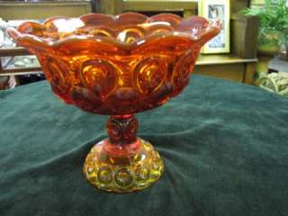 Moon And Star Amberina Compote L.G. Wright Co.  