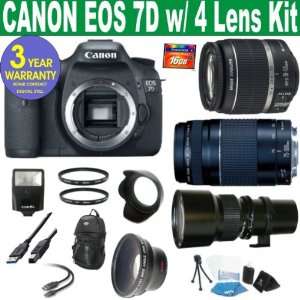 BRAND NEW CANON EOS 7D w/ CANON 18 55 IS LENS + CANON 75 30 ZOOM LENS 