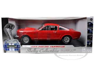 model car of 1966 Shelby Mustang GT350 Fastback Red die cast model car 