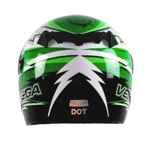  Vega Attitude Green Techno Graphic Medium Full Face Helmet 