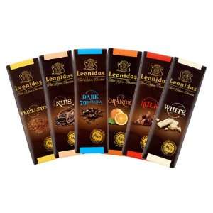 Leonidas Belgian Chocolates Chocolate Bars   Variety Pack (One Dozen 