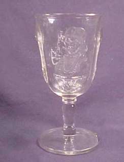 Actress Early American Pattern Glass Goblet  