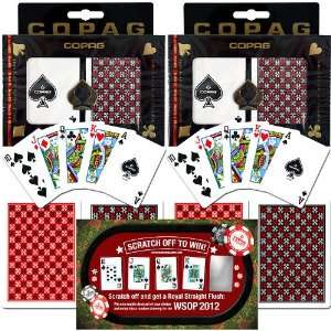  Trademark Poker Red/Black +2012 Wsop Entry Copagt Playing 