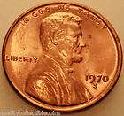 Lincoln Cent 1970 S Uncirculated Red BU Penny US Coins