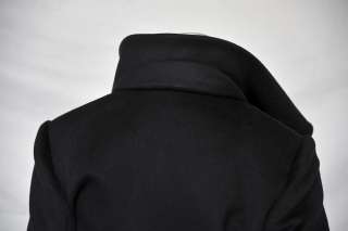 PRADA Black Wool+Angora Cashmere Cashgora Coat Double Breasted Jacket 