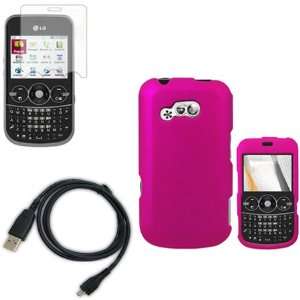  iFase Brand LG 900G Combo Rubber Rose Pink Protective Case 