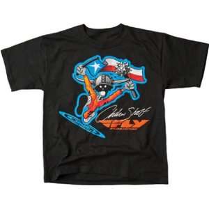  FLY RACING ANDREW SHORT YOUTH CASUAL MX T SHIRT BLACK SM 