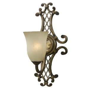  Kenroy Home 91460DS Lattice 1 Light Wall Sconce, Desert 