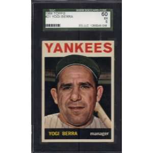  1964 Topps #21 Yogi Berra HOF Yankees SGC 60 Sports 