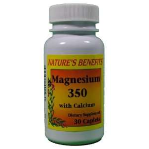   Magnesium 350 mg Calcium Dietary Supplement 30 Caplets