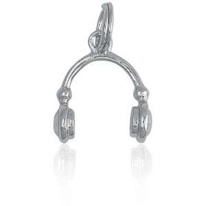   Sterling Silver Headphones Charm Z 9308 Itâ?TMs Charming Jewelry