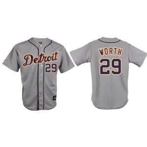 Worth #29 Detroit Tigers Majestic Replica ROAD Jersey 