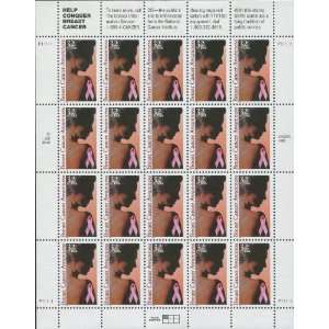  BREAST CANCER AWARENESS #3081 Pane of 20 x 32 cents US Postage Stamps