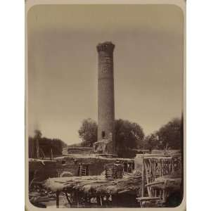  Madrasa,Bibi Khanum,minaret,Samarkand,ruins,1865